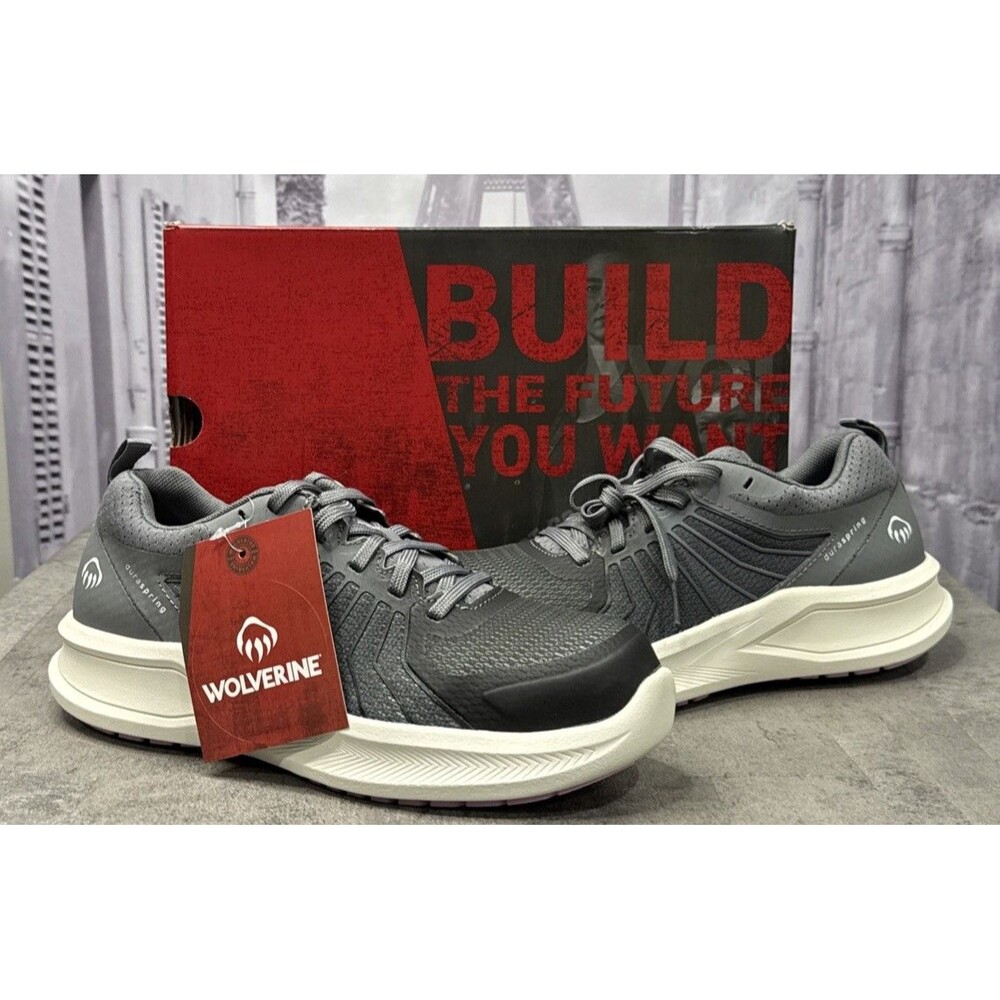 WOLVERINE Bolt Durashocks Carbonmax Toe Steel Gray Acier Women’s Shoes Size 8.5